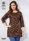 Scarlet Vol 7 By Deeptex Fancy Poplin Cotton Short Kurti Wholsalers In Surat
